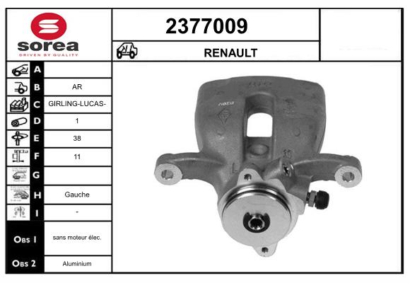 Etrier frana 2377009 EAI
