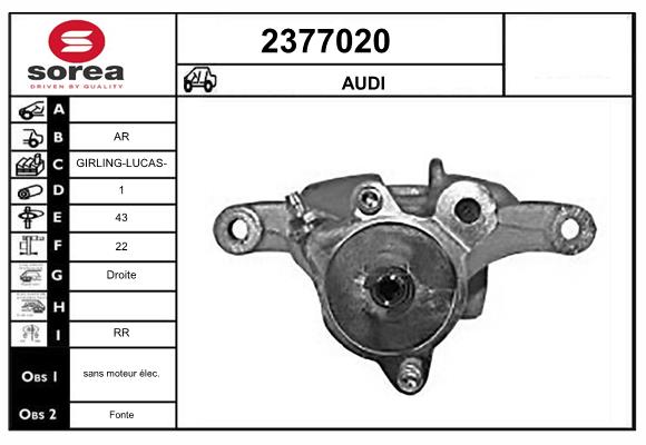 Etrier frana 2377020 EAI