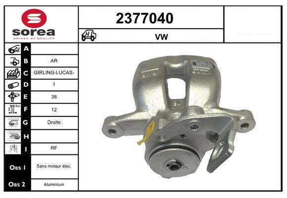 Etrier frana 2377040 EAI