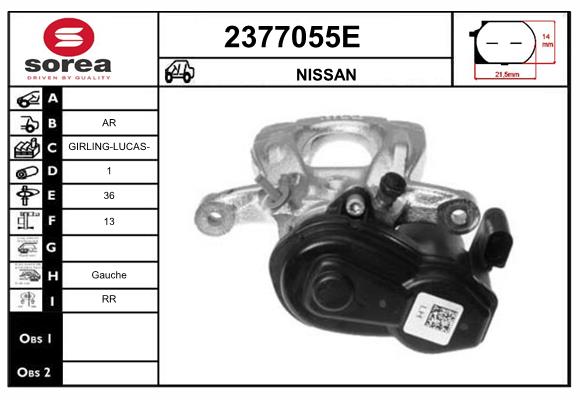 Etrier frana 2377055E EAI