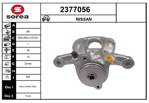 Etrier frana 2377056 EAI