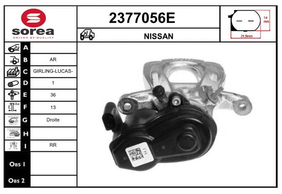 Etrier frana 2377056E EAI