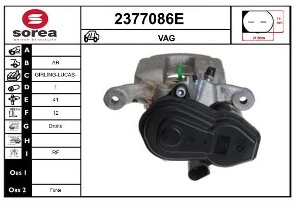 Etrier frana 2377086E EAI