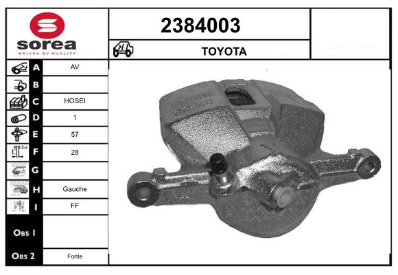 Etrier frana 2384003 EAI