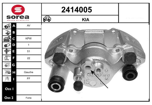 Etrier frana 2414005 EAI