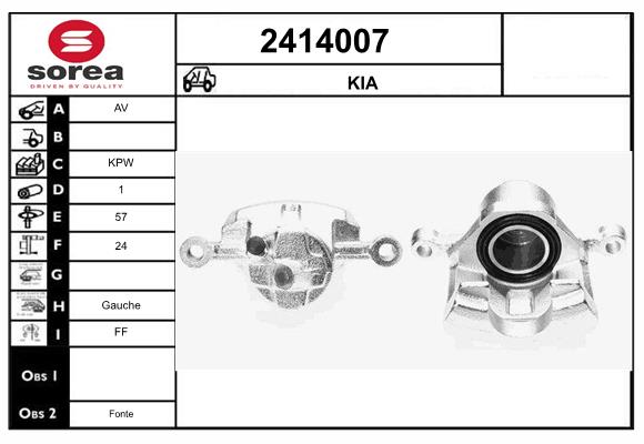 Etrier frana 2414007 EAI