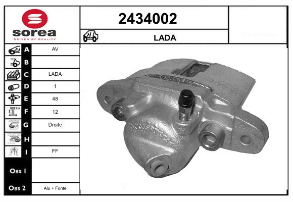 Etrier frana 2434002 EAI