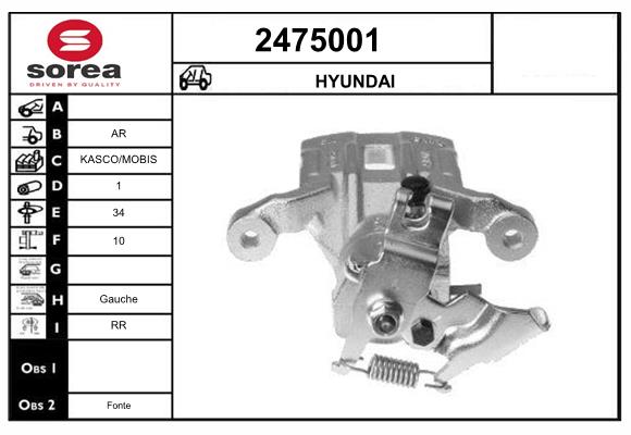 Etrier frana 2475001 EAI