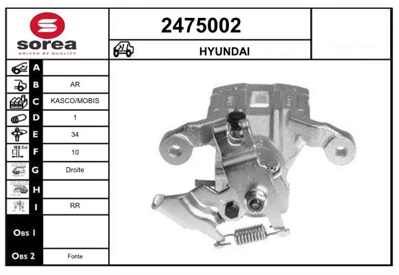 Etrier frana 2475002 EAI