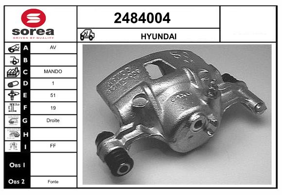 Etrier frana 2484004 EAI