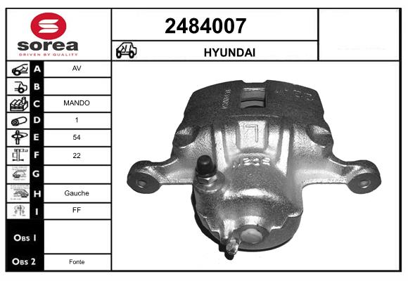 Etrier frana 2484007 EAI