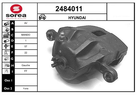Etrier frana 2484011 EAI