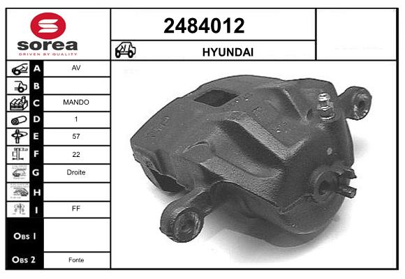 Etrier frana 2484012 EAI