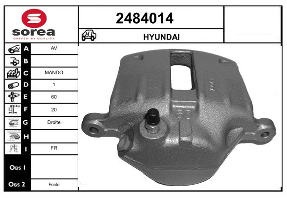 Etrier frana 2484014 EAI