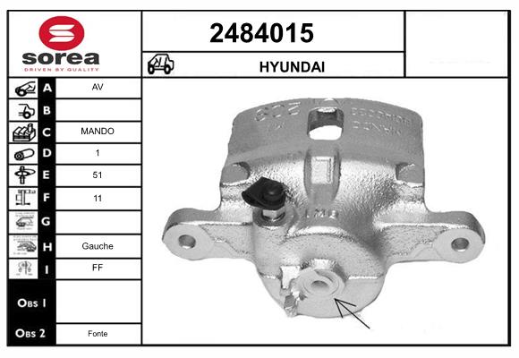 Etrier frana 2484015 EAI