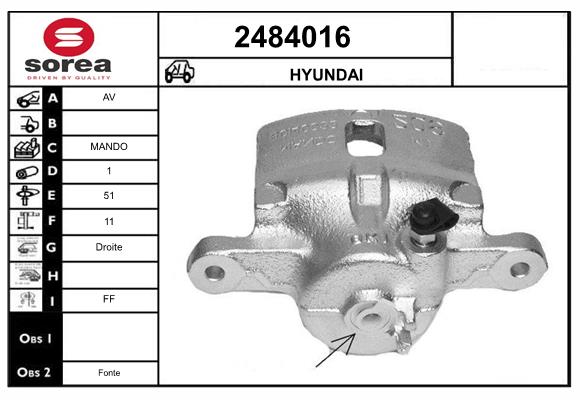 Etrier frana 2484016 EAI