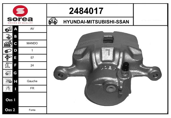 Etrier frana 2484017 EAI