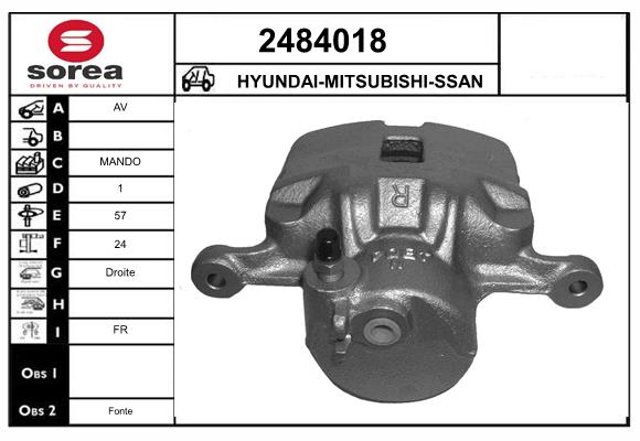 Etrier frana 2484018 EAI