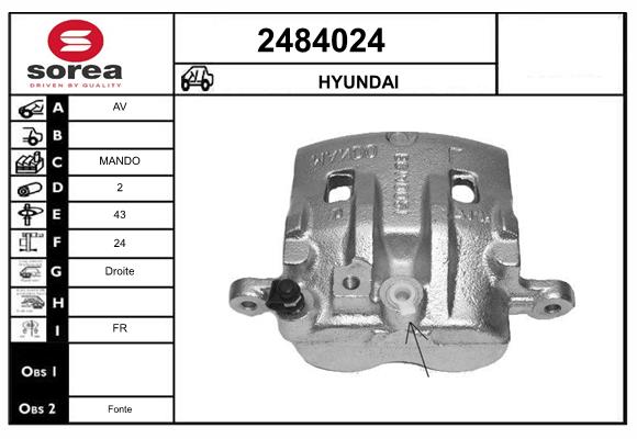Etrier frana 2484024 EAI