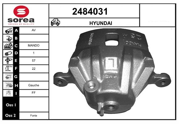 Etrier frana 2484031 EAI