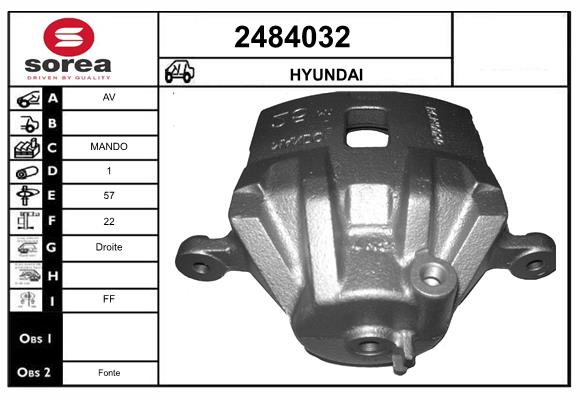 Etrier frana 2484032 EAI