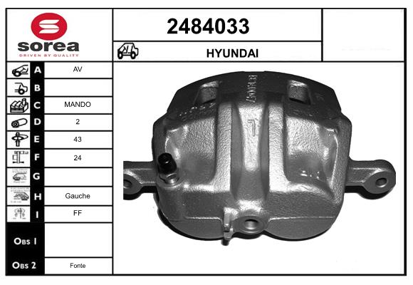 Etrier frana 2484033 EAI