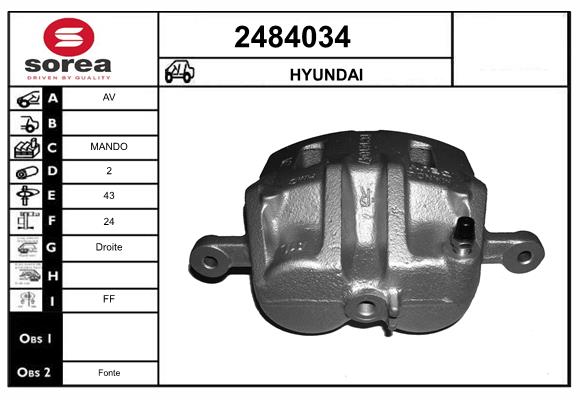Etrier frana 2484034 EAI