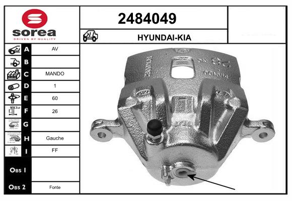 Etrier frana 2484049 EAI