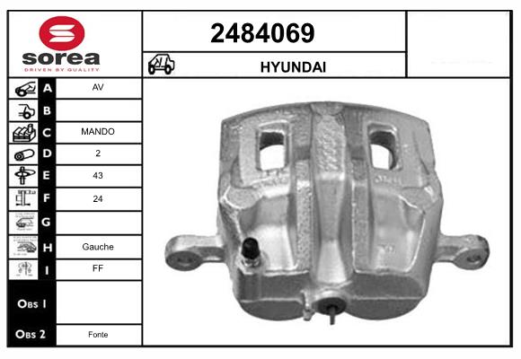 Etrier frana 2484069 EAI