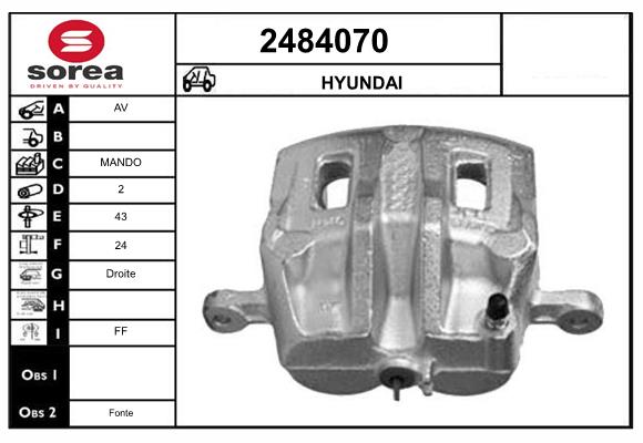 Etrier frana 2484070 EAI