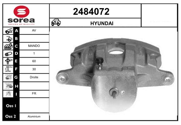 Etrier frana 2484072 EAI