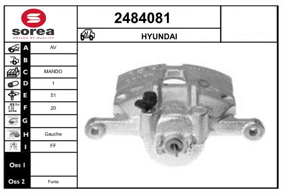 Etrier frana 2484081 EAI