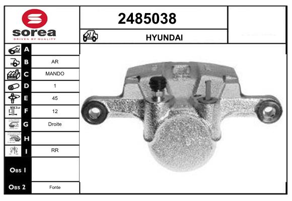 Etrier frana 2485038 EAI
