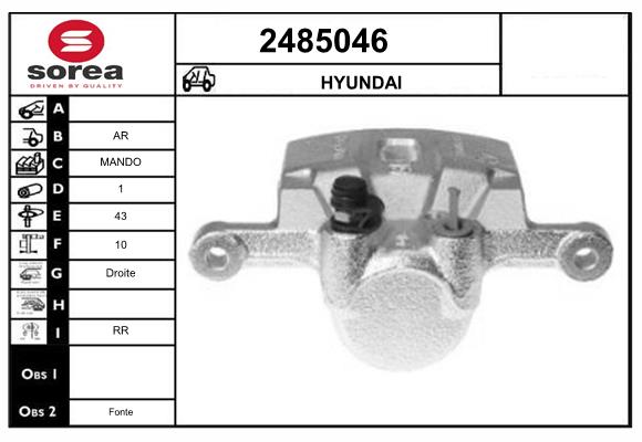 Etrier frana 2485046 EAI