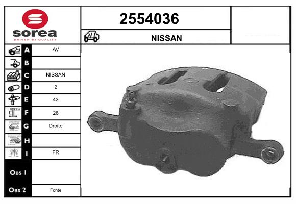 Etrier frana 2554036 EAI