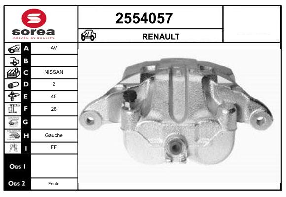Etrier frana 2554057 EAI