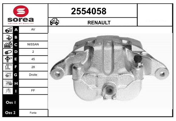 Etrier frana 2554058 EAI