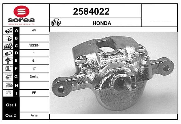 Etrier frana 2584022 EAI