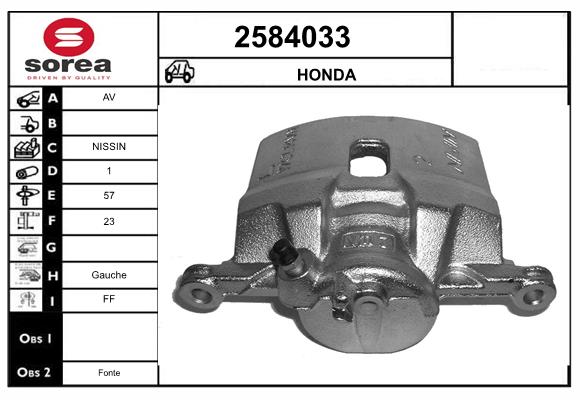 Etrier frana 2584033 EAI