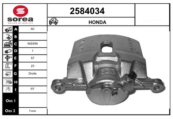 Etrier frana 2584034 EAI