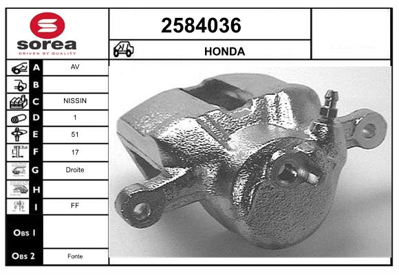 Etrier frana 2584036 EAI