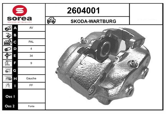 Etrier frana 2604001 EAI