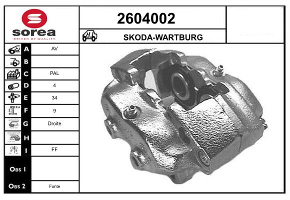 Etrier frana 2604002 EAI