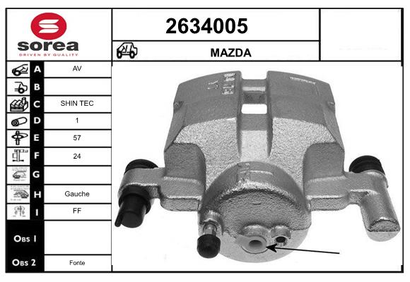 Etrier frana 2634005 EAI