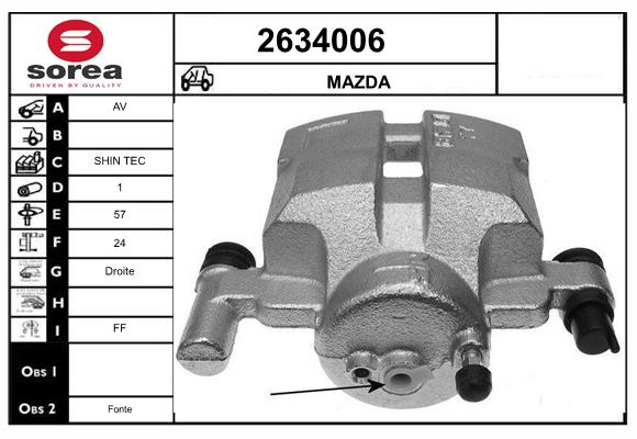 Etrier frana 2634006 EAI