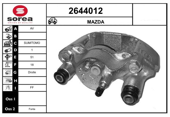 Etrier frana 2644012 EAI