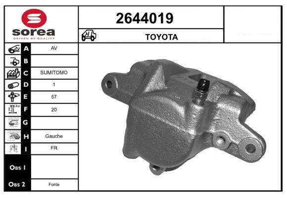 Etrier frana 2644019 EAI