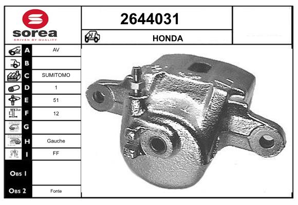 Etrier frana 2644031 EAI