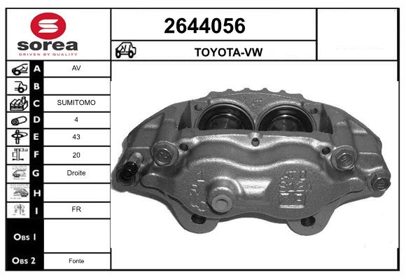 Etrier frana 2644056 EAI