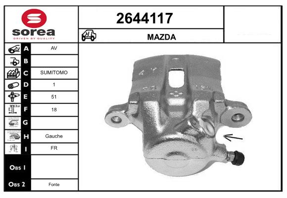 Etrier frana 2644117 EAI